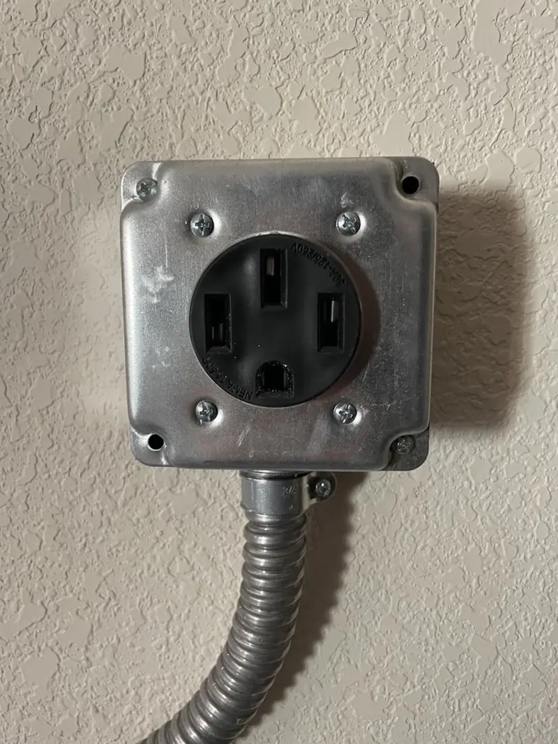 NEMA 14-50 outlet installed for Electrical Panel Upgrade in Chanute
